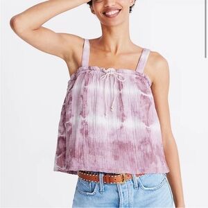 Madewell purple tie dye tank